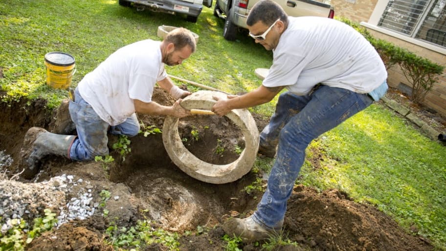 Septic tank workers